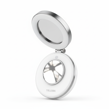 TELESIN C03 Magnetic Selfie Light, Phone Light Compatible with iPhone Magsafe, CRI97 360° LED Selfie Ring Fill Light with Mirror for Selfies/Photography/TikTok/Zoom Calls/Video Conference